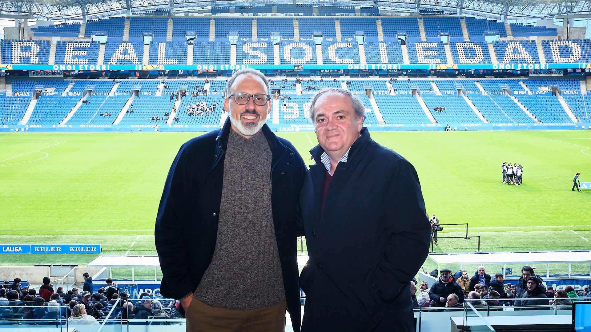 Pellegrino Matarazzo posa con Jokin Aperribay