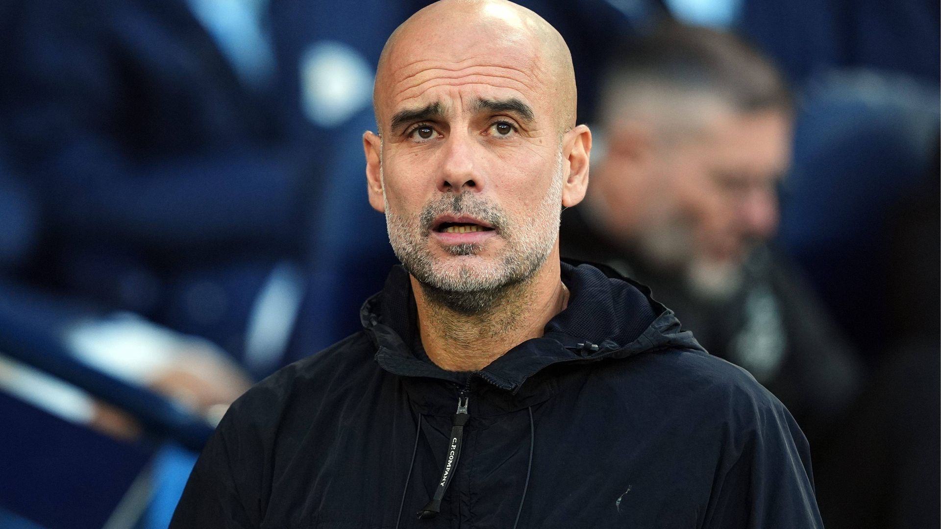 Pep Guardiola en un partido con el Manchester City