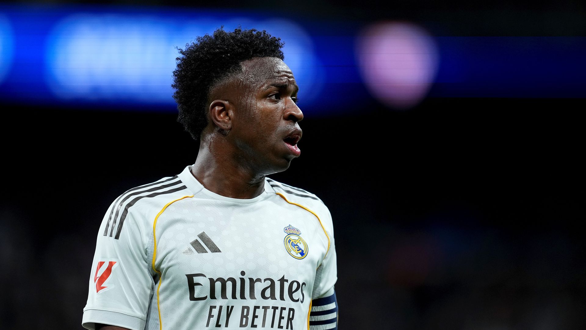 Vinicius en el partido ante el Sevilla