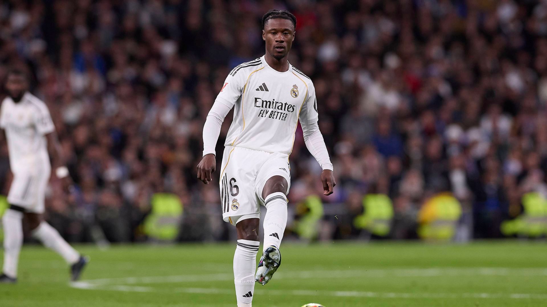 Camavinga en el partido ante el Sevilla