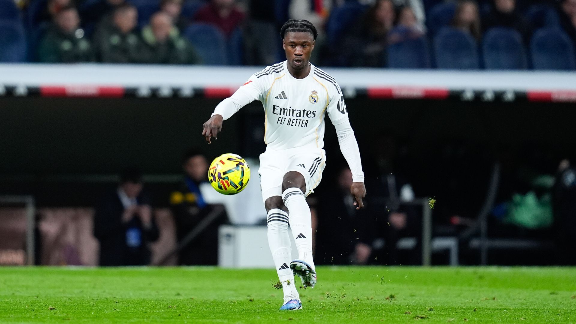 Camavinga en el partido ante el Sevilla