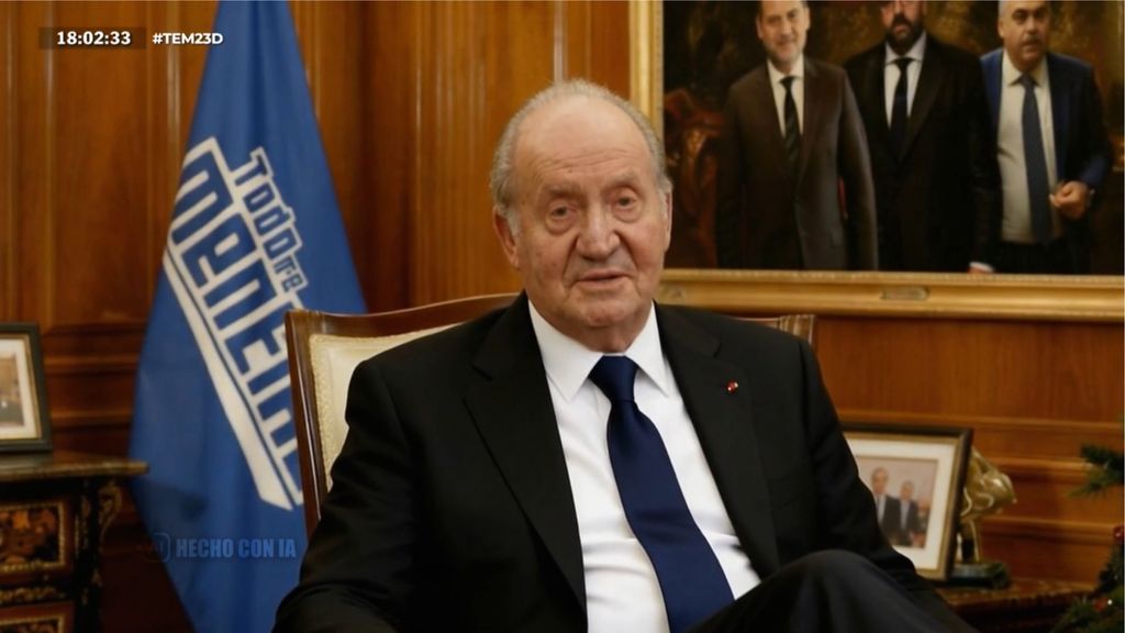El rey Juan Carlos, protagonista del spot navideño de 'Todo es mentira' creado con IA, hace un repaso por los sucesos políticos del 2025