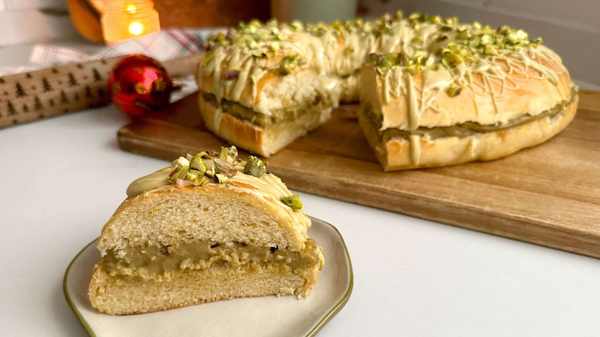 El roscón vegano de pistacho