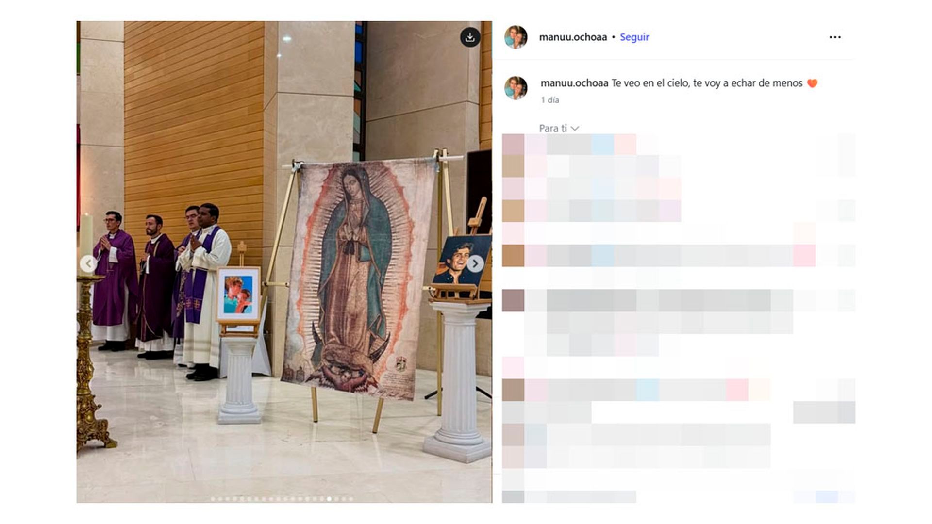 El último adiós a Pedro, prometido de Manuela Ochoa