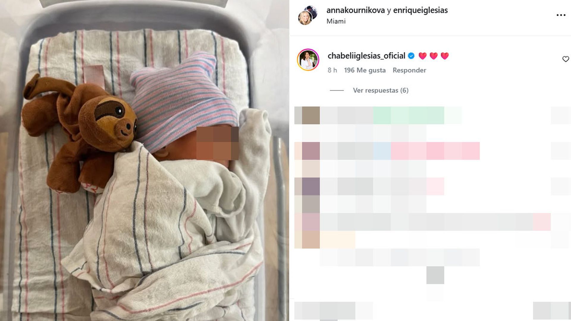 Enrique y Anna presentan a su cuarto hijo