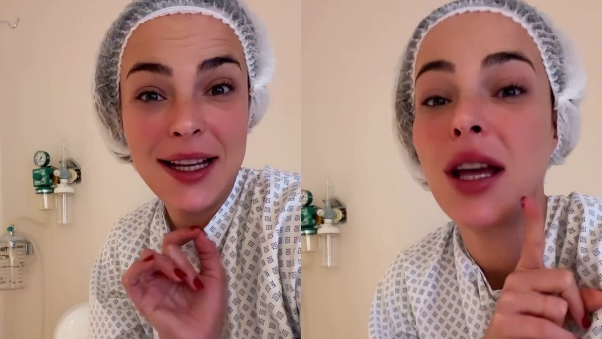 Las imágenes de Marta Peñate antes de someterse a una biopsia de endometrio