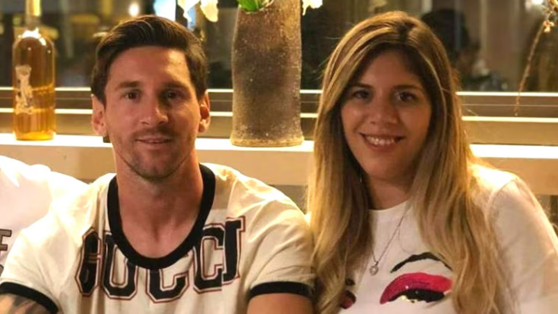 Leo Messi y su hermana María Sol