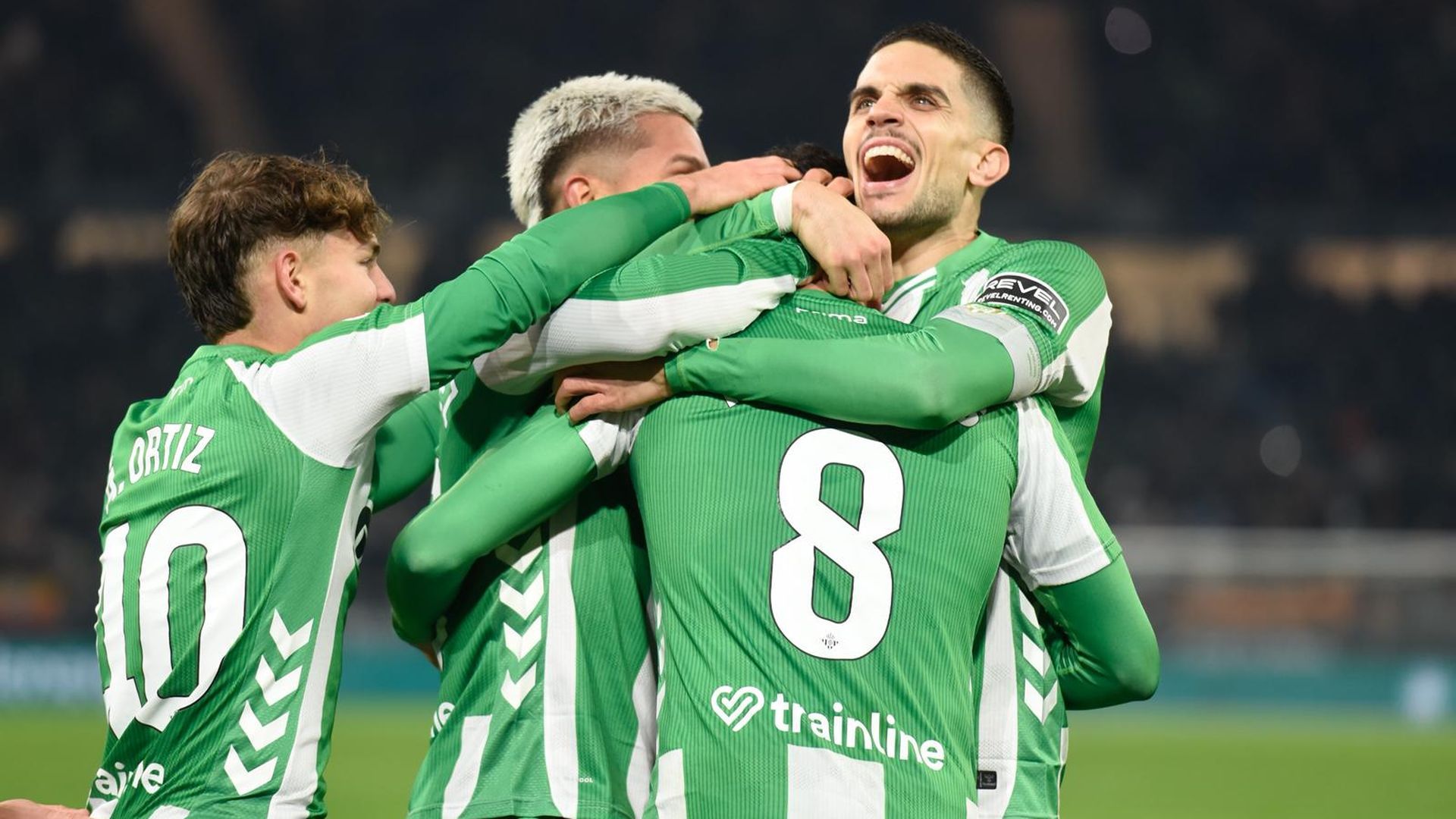 Los jugadores del Betis celebran un gol al Getafe