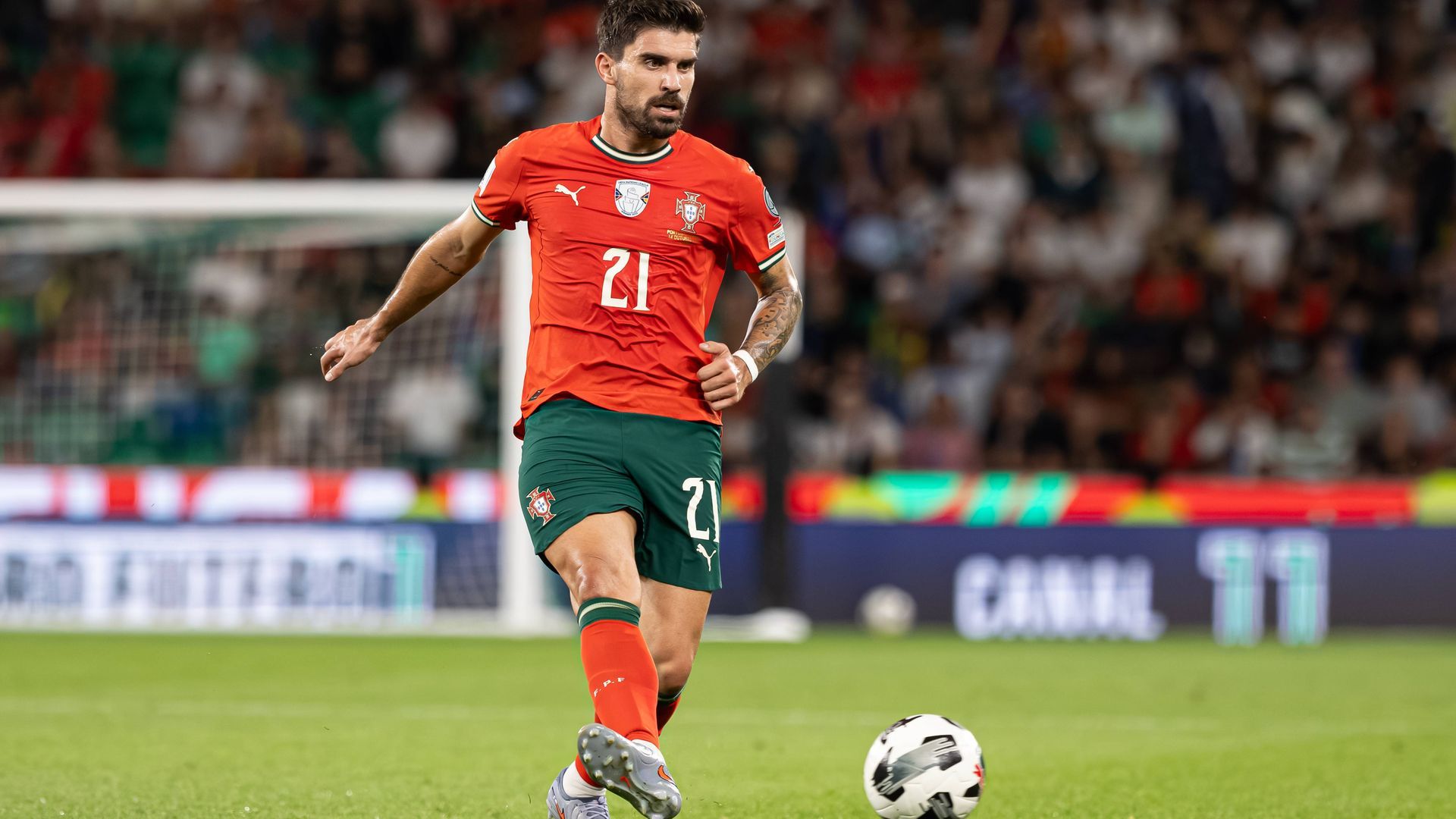 Rubén Neves, con la selección de Portugal