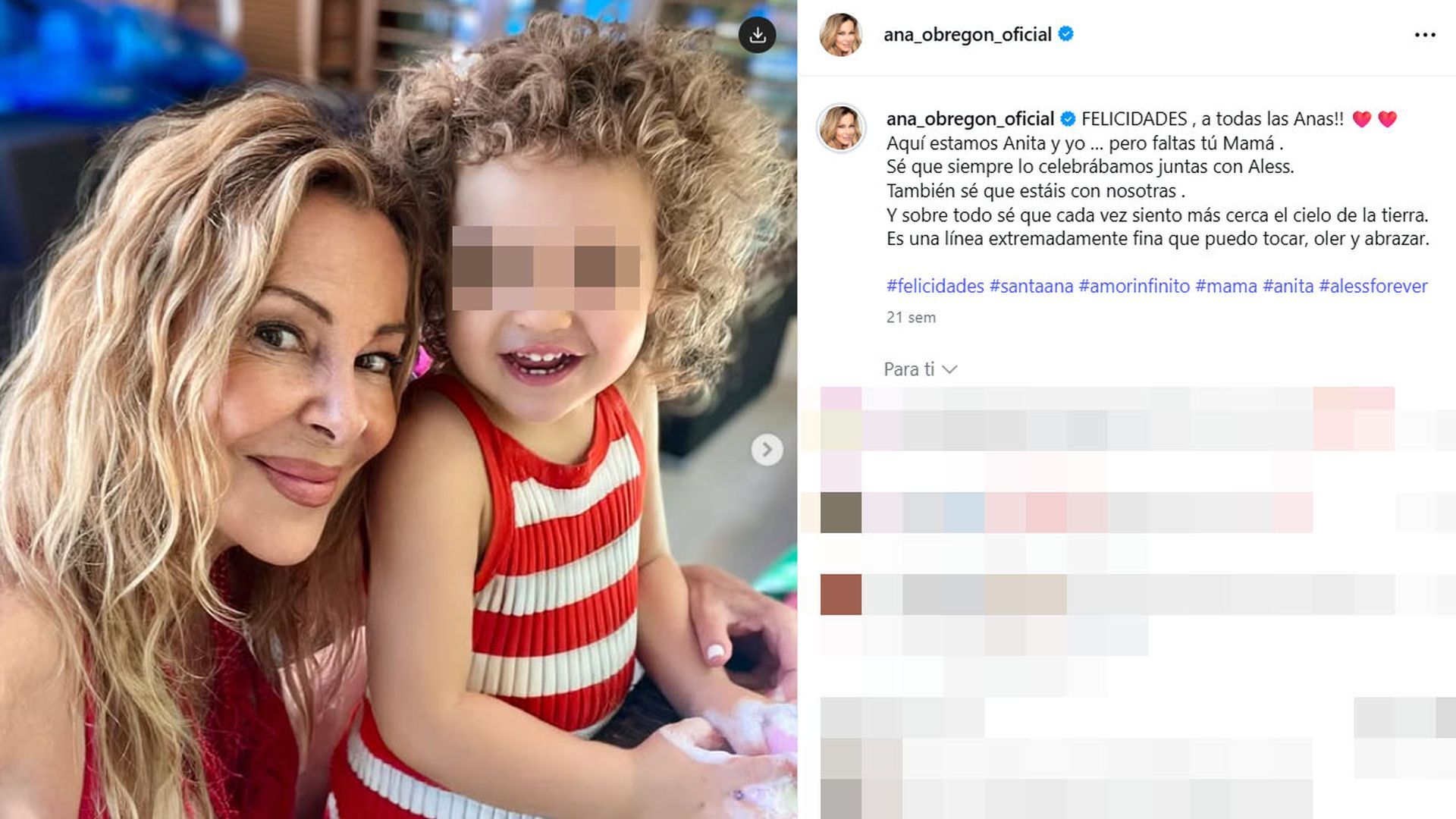 Ana Obregón y su nieta