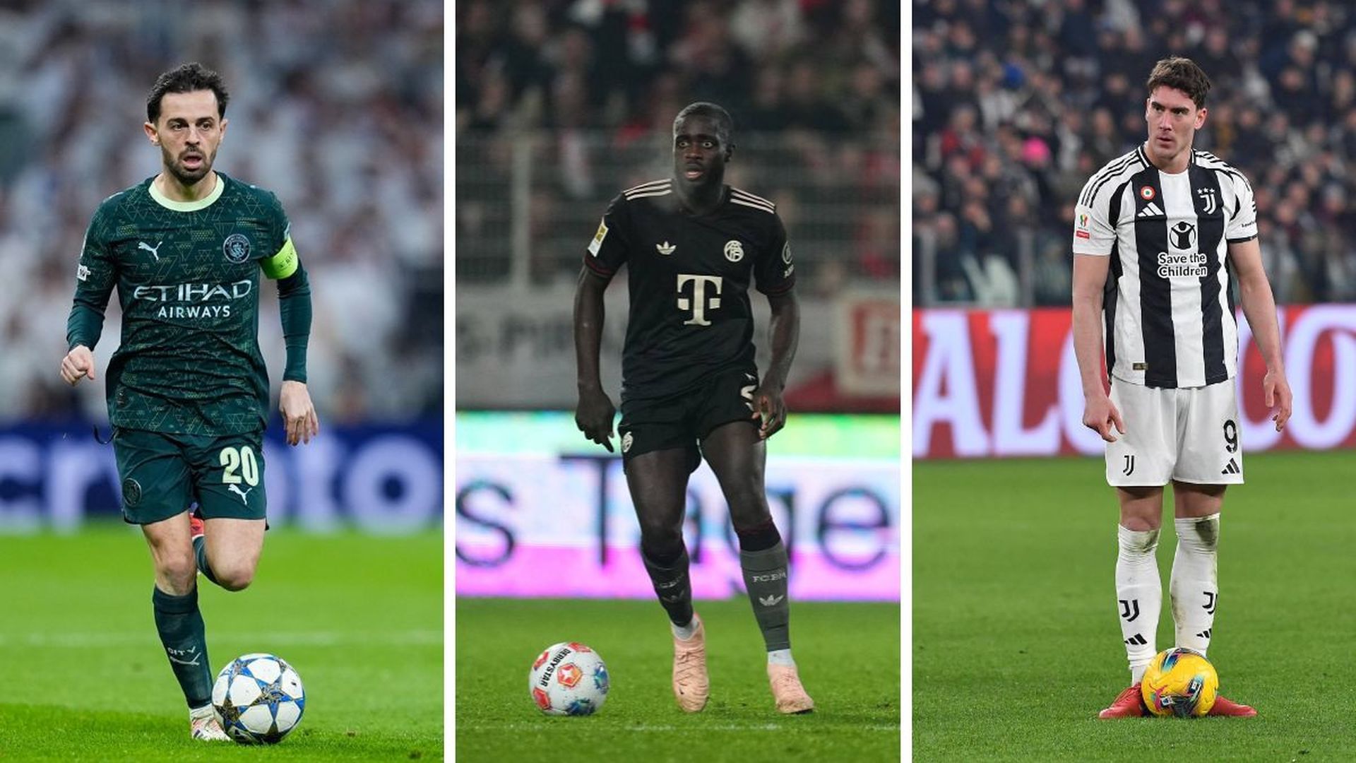 Bernardo Silva, Upamecano y Vlahovic, jugadores que terminan contrato en 2026