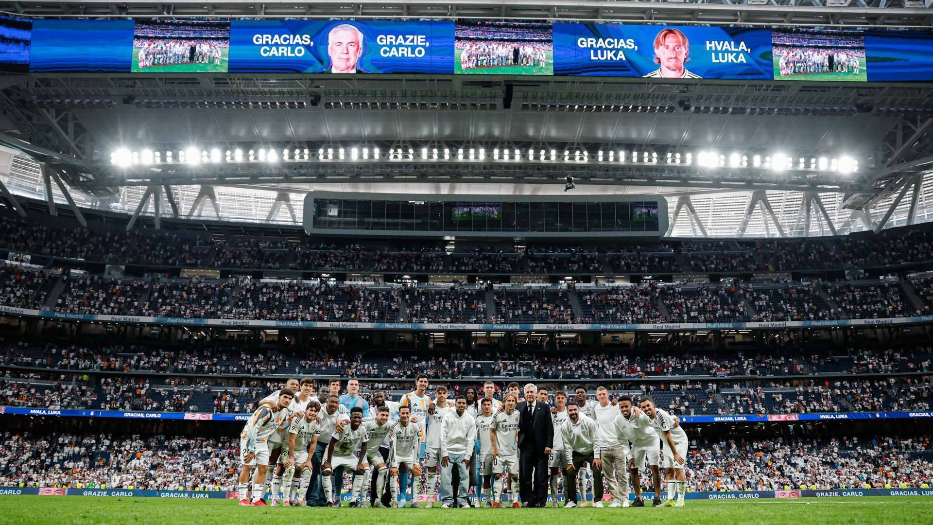 La despedida de Carlo Ancelotti y Luka Modric del Bernabéu