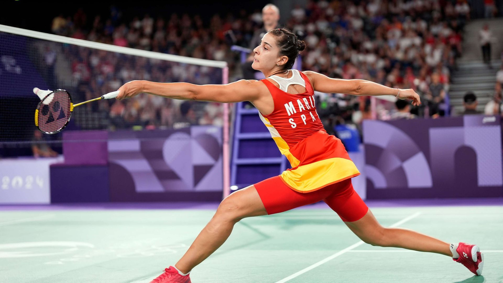 Carolina Marín, durante unos JJOO