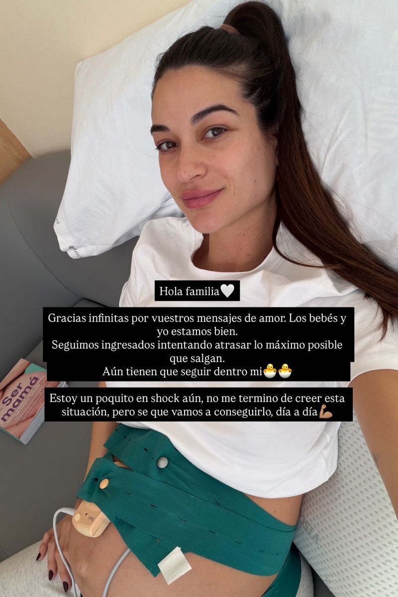 Estela Grande explica que tendrá que seguir en el hospital para retrasar el parto