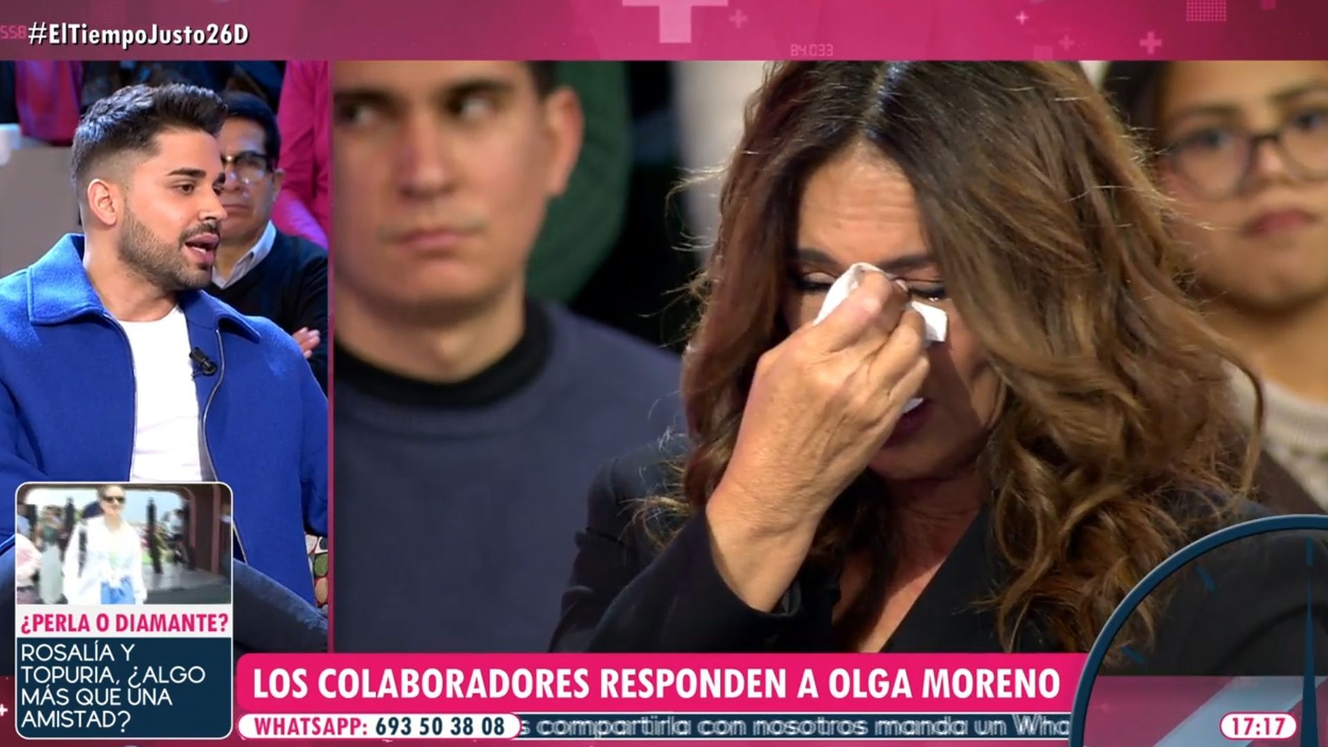 Las tajantes palabras de Miguel Frigenti sobre Olga Moreno: "Me parece muy mal compañera" El tiempo justo 2025 Top Vídeos 441