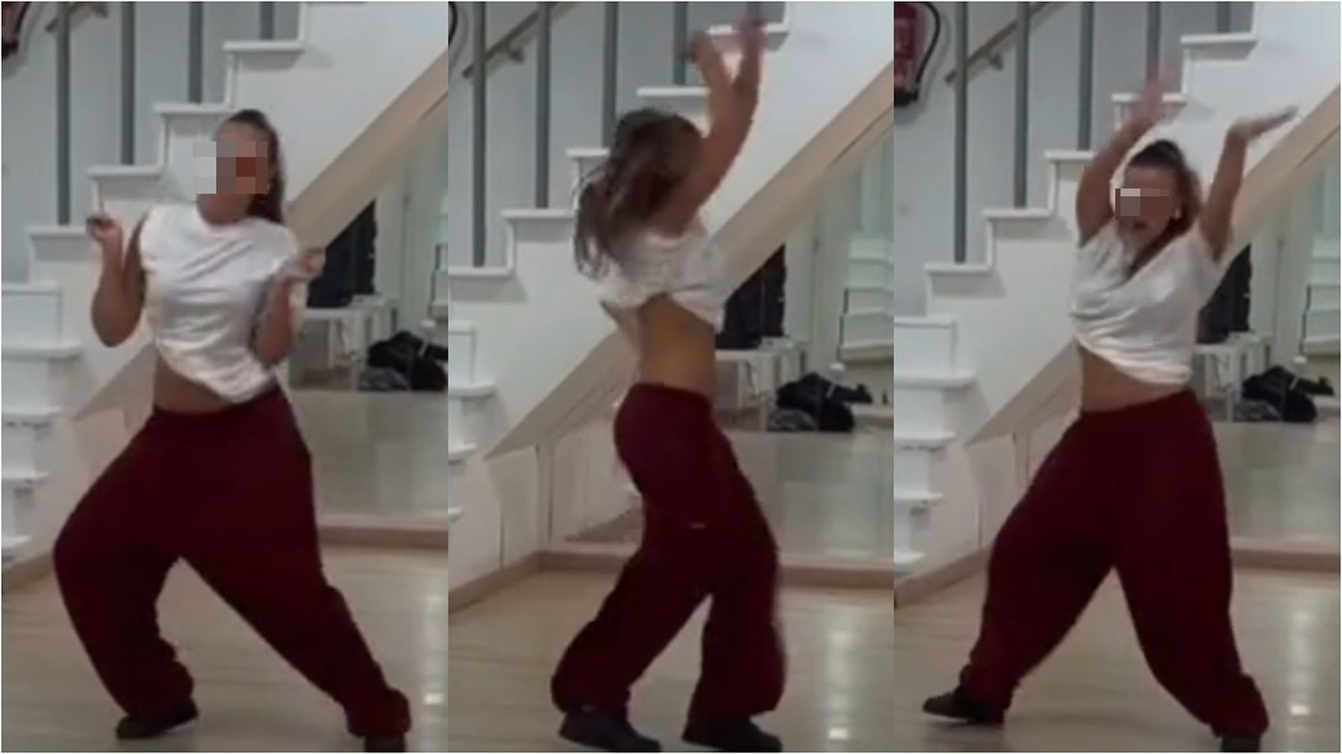 Clohé, la hija de Óscar Higares, bailando