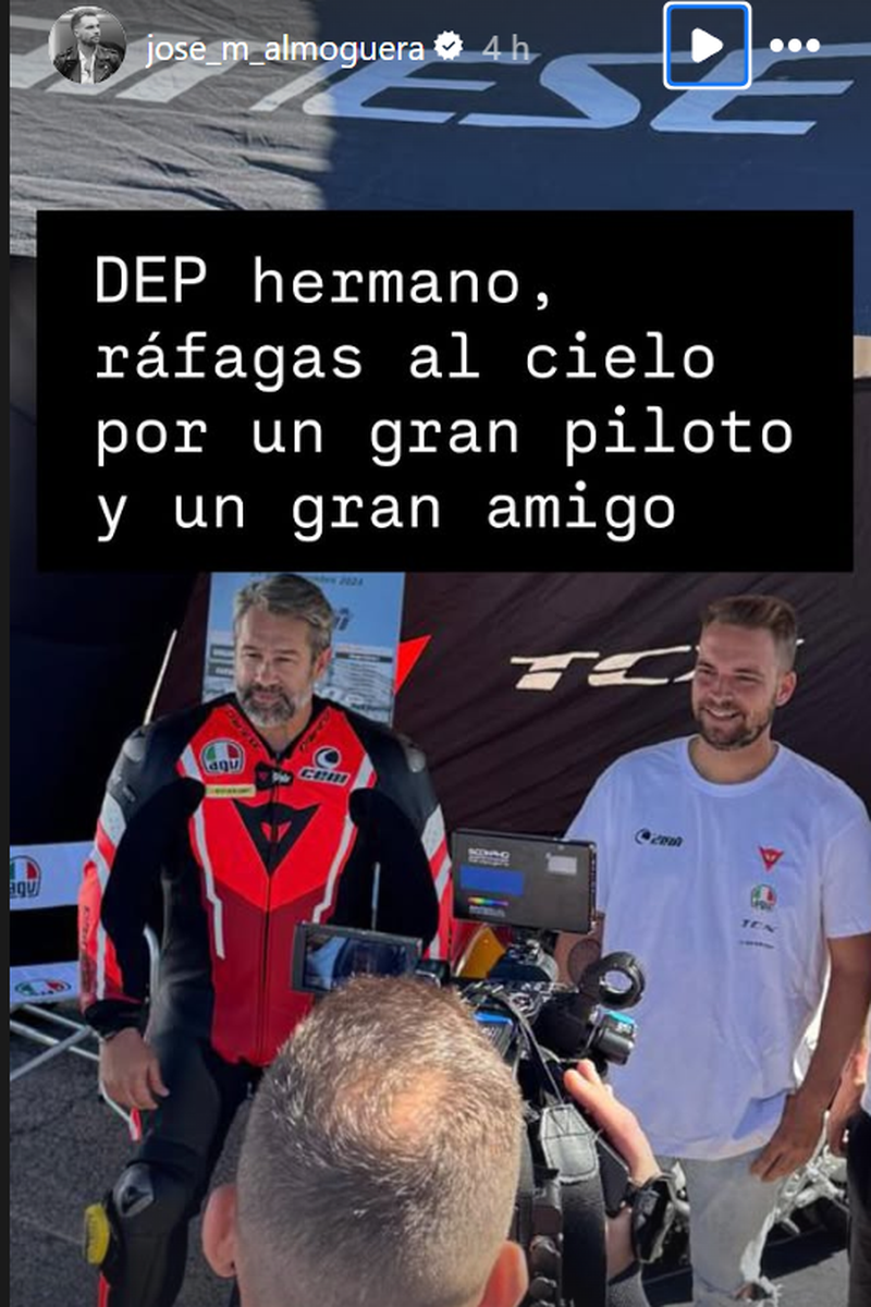 José María Almoguera se despide de un amigo