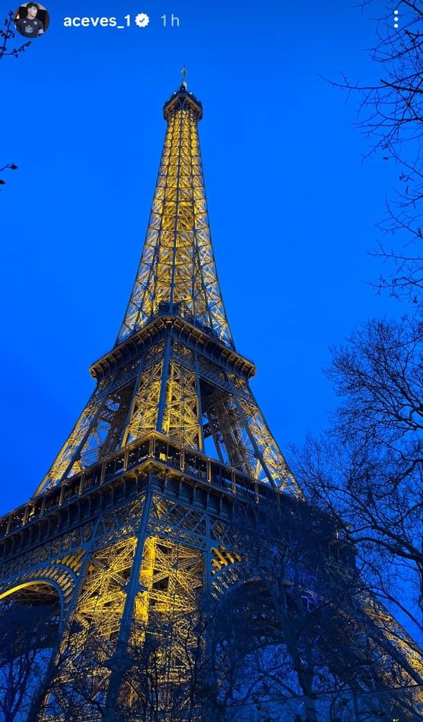 Aceves durante sus vacaciones en París.