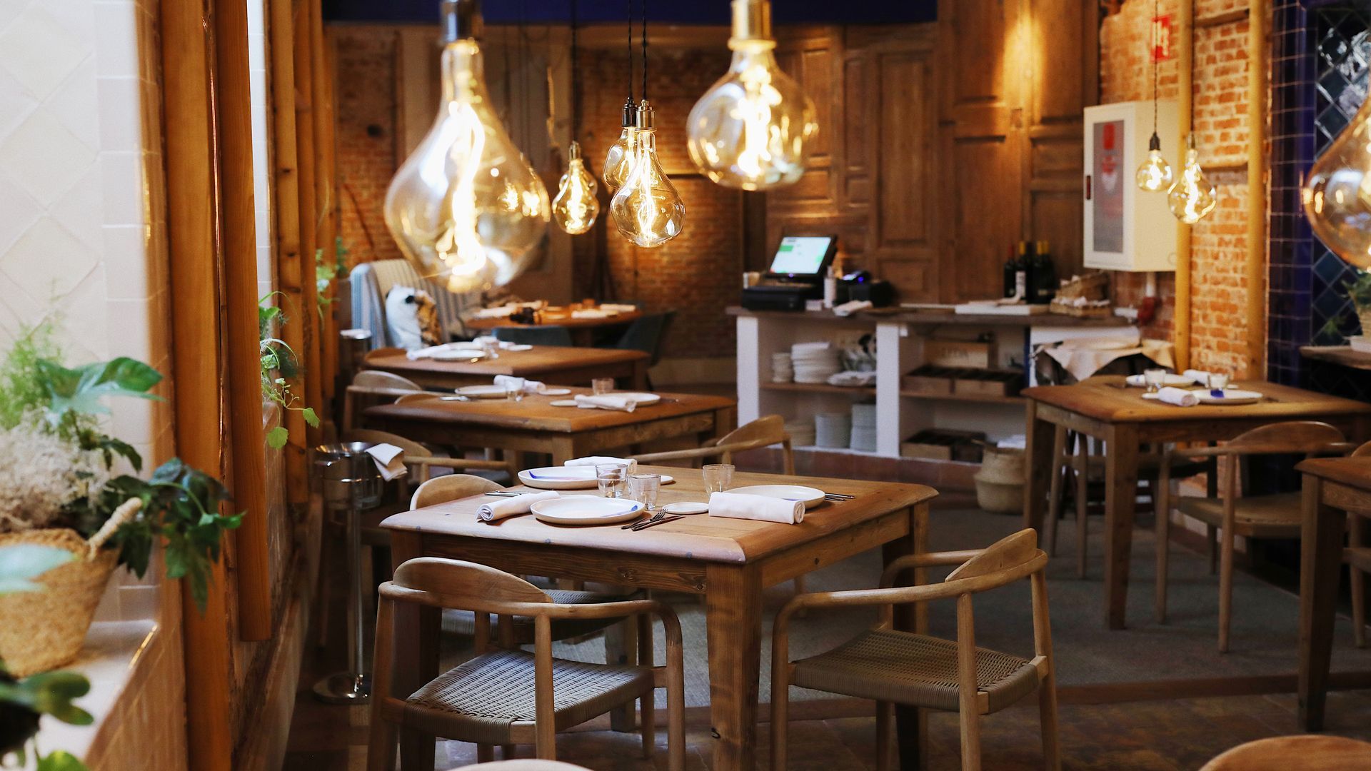 Uno de los comedores del restaurante