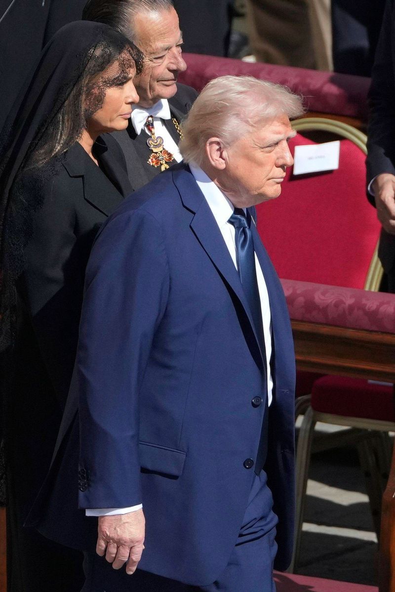 Donald Trump, en el funeral del papa Francisco