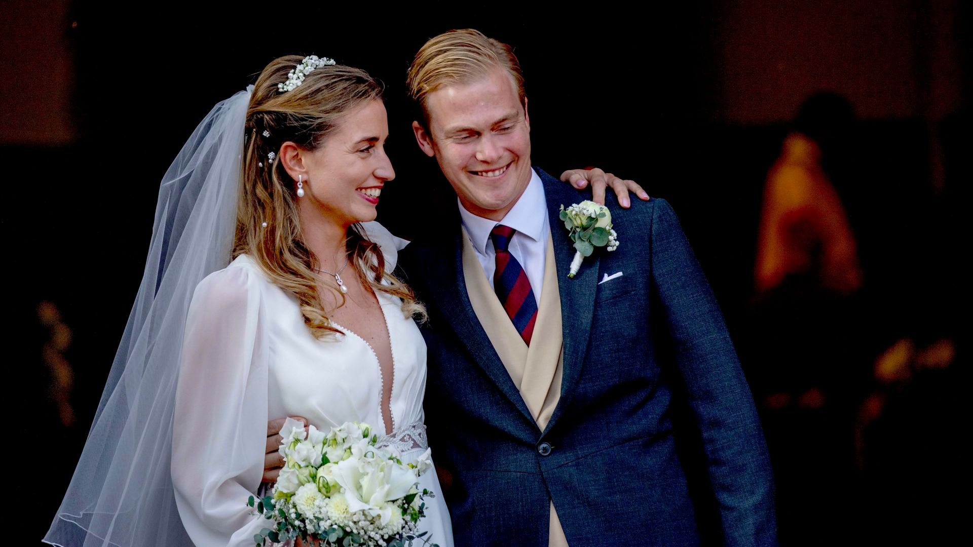 El archiduque de Austria y Natacha Roumiantzoff-Pachkevitch el día de su boda El archiduque de Austria y Natacha Roumiantzoff-Pachkevitch el día de su boda