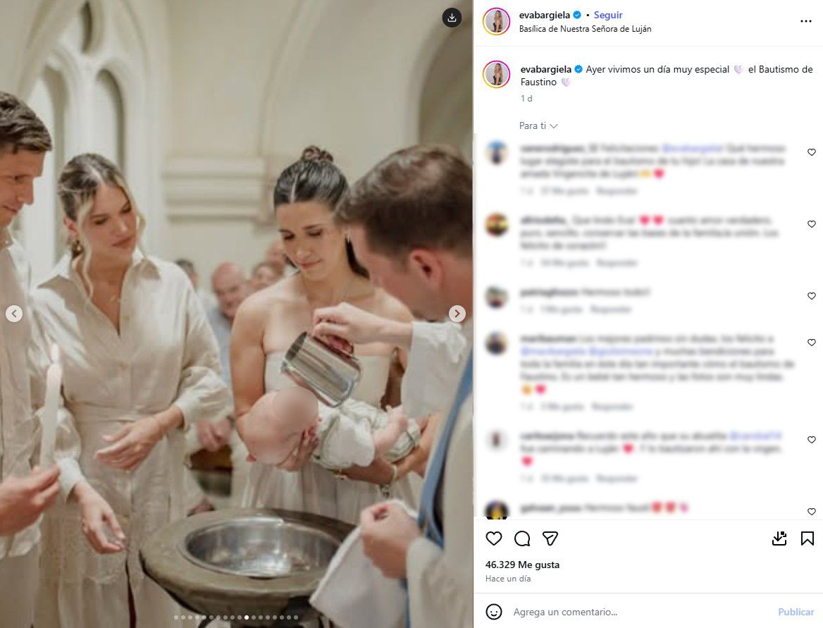 El nieto de Cholo Simeone recibe el sacramento del bautismo en Argentina