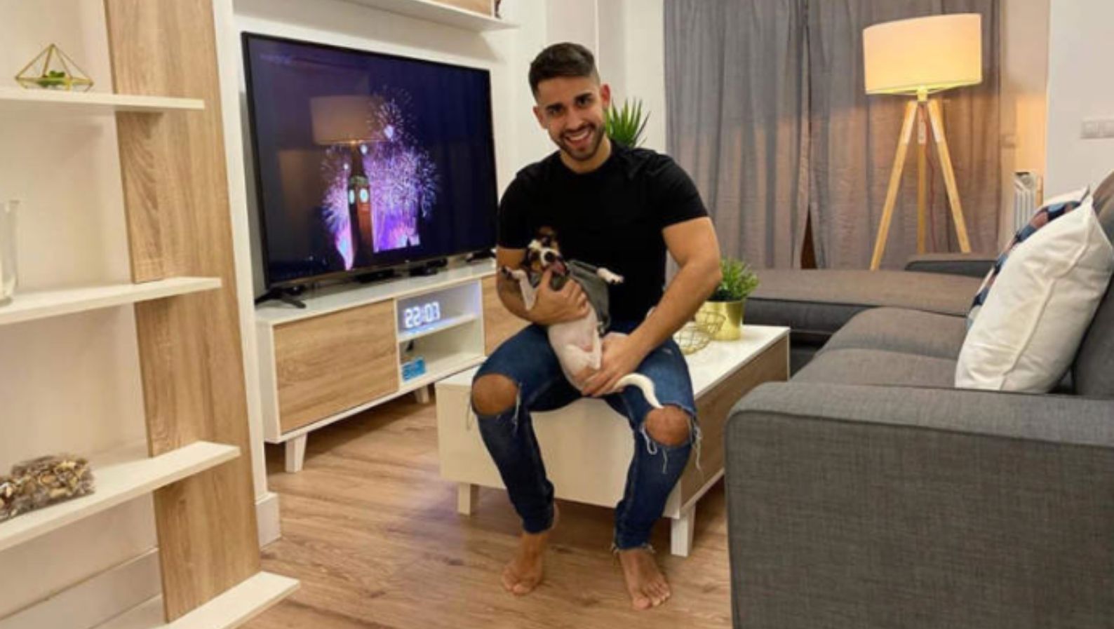 El salón de la casa de Miguel Frigenti