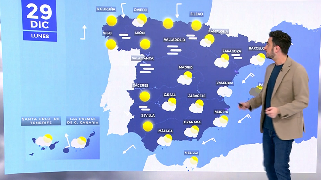 El temporal abandona la península y llega el tiempo anticiclónico