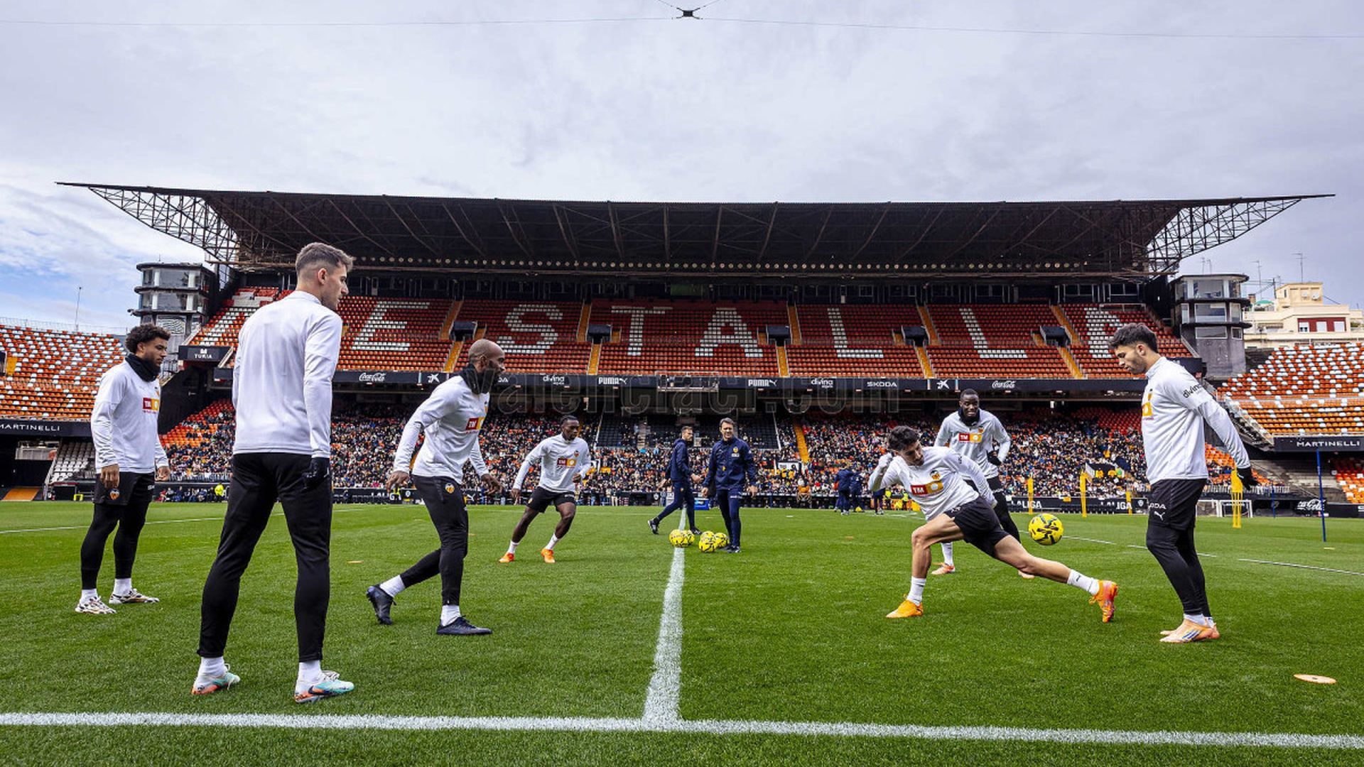 Entrenamiento en Mestalla