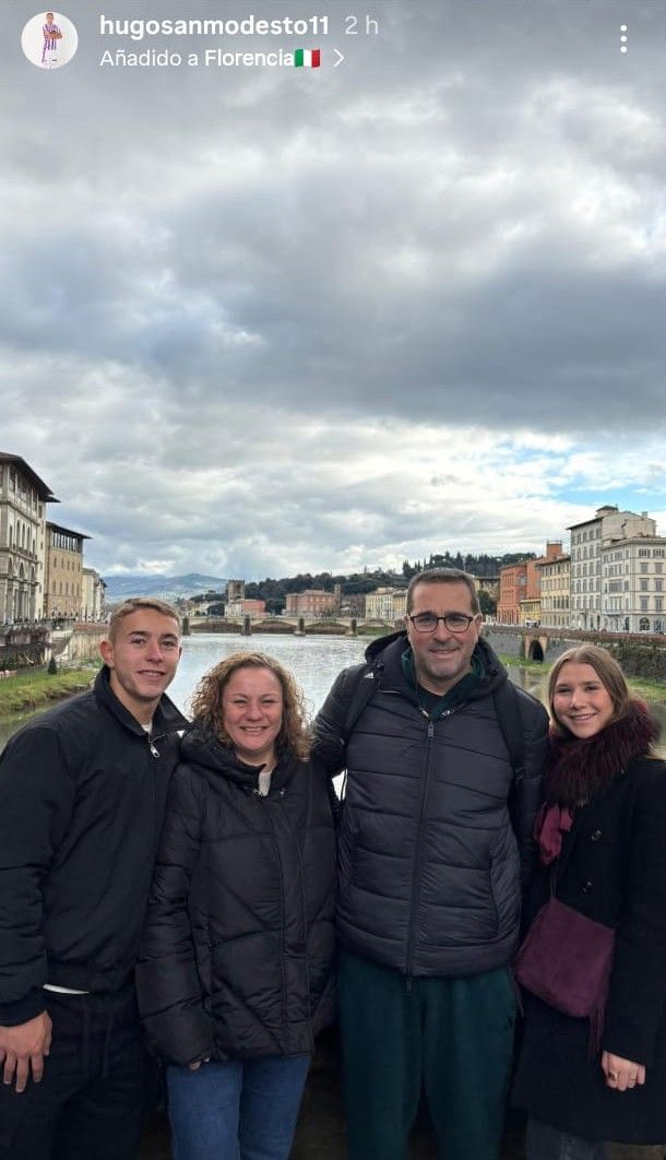 Hugo San durante sus vacaciones en Florencia.