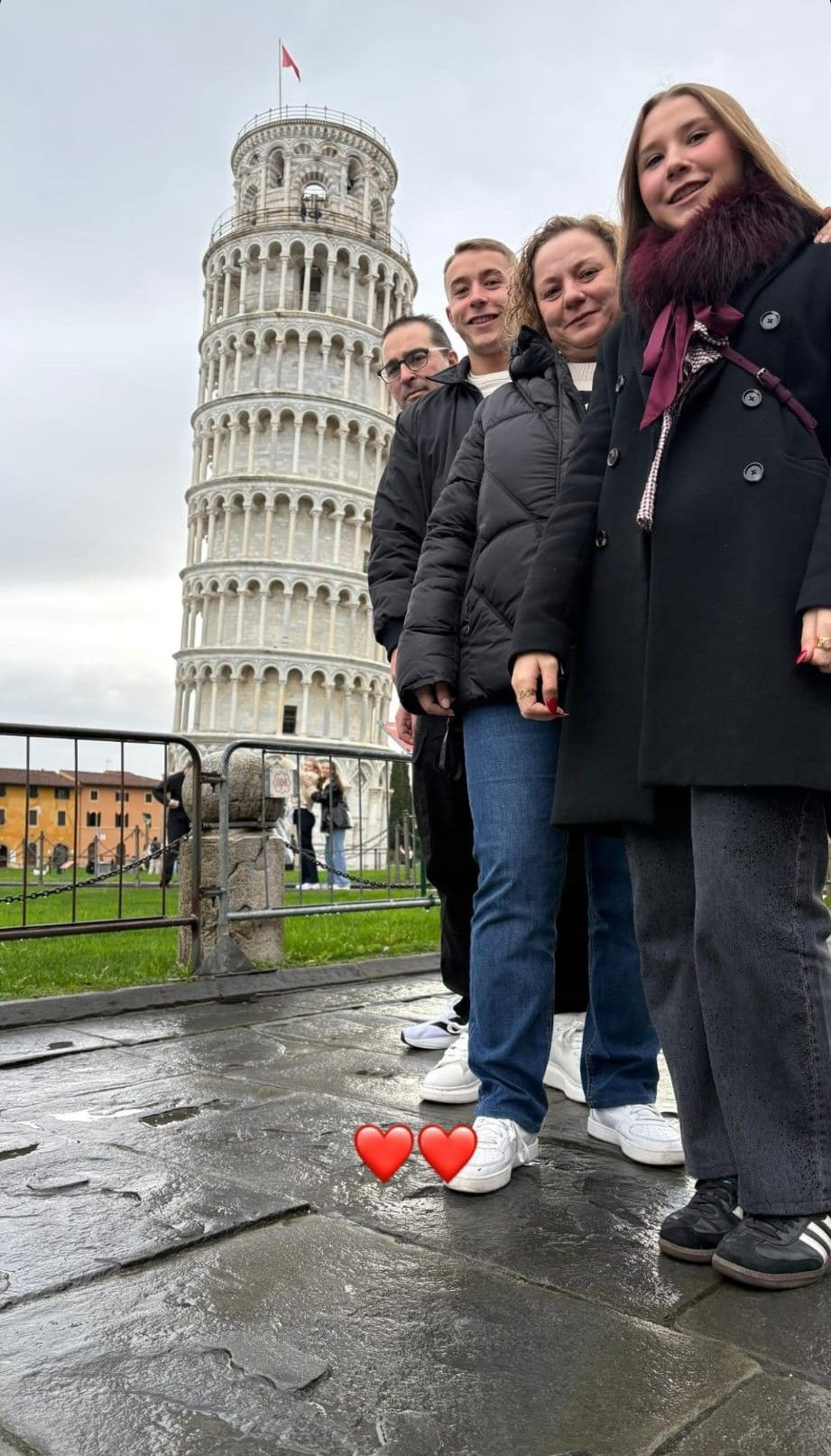 Hugo San durante sus vacaciones en Pisa.