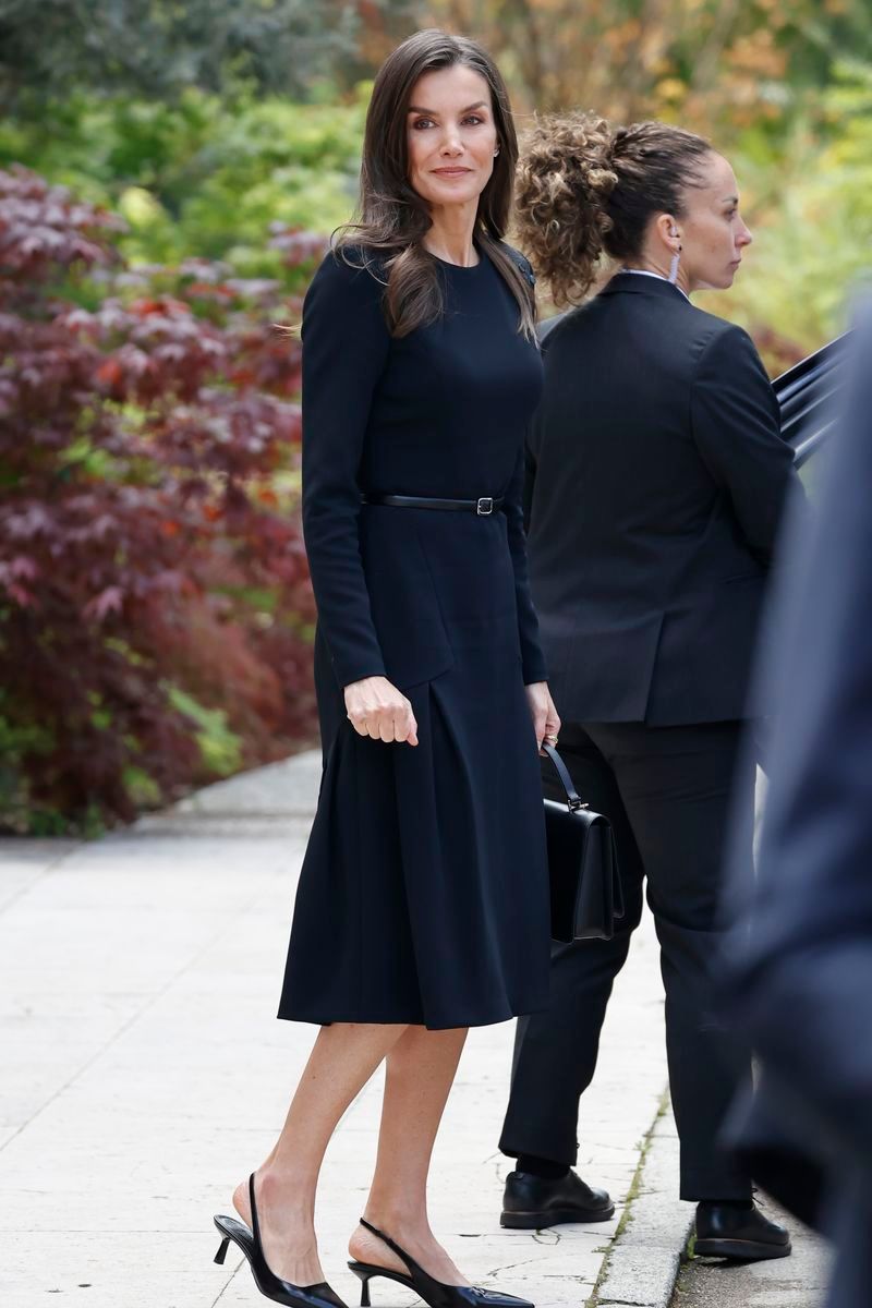 La reina Letizia en la despedida del papa Francisco