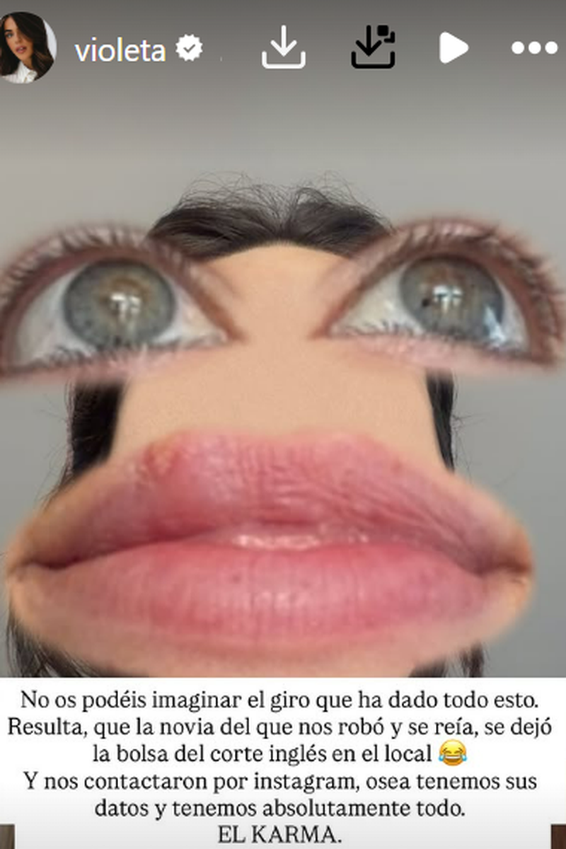 Violeta Mangriñán ha contado los últimos acontecimientos que se han producido tras el robo que le ha escandalizado