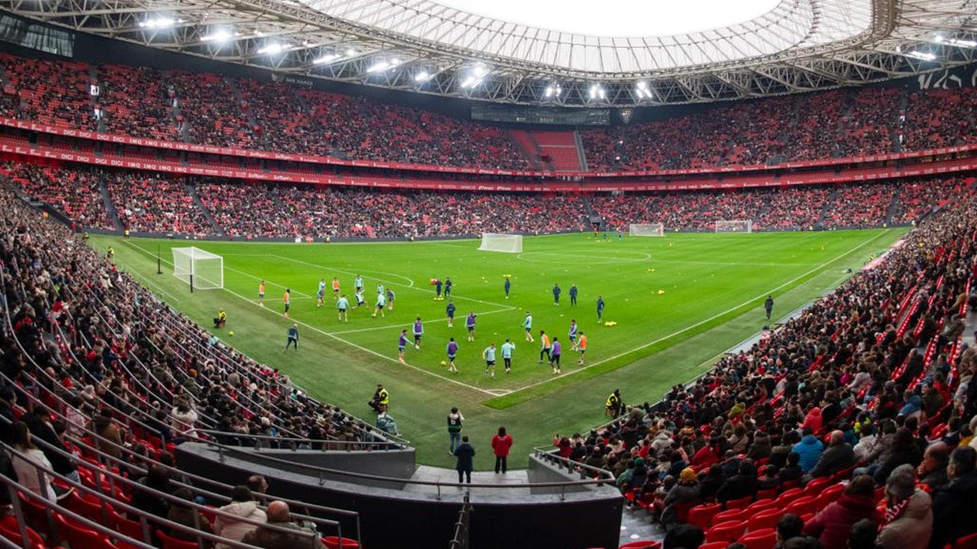 El entrenamiento del equipo de Ernesto Valverde en San Mamés