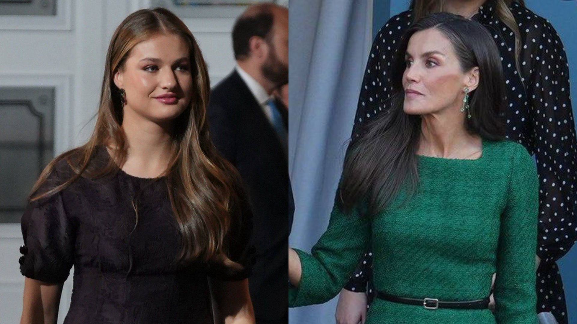 Leonor en los Princesa de Asturias y Letizia en el 12 de octubre de 2025