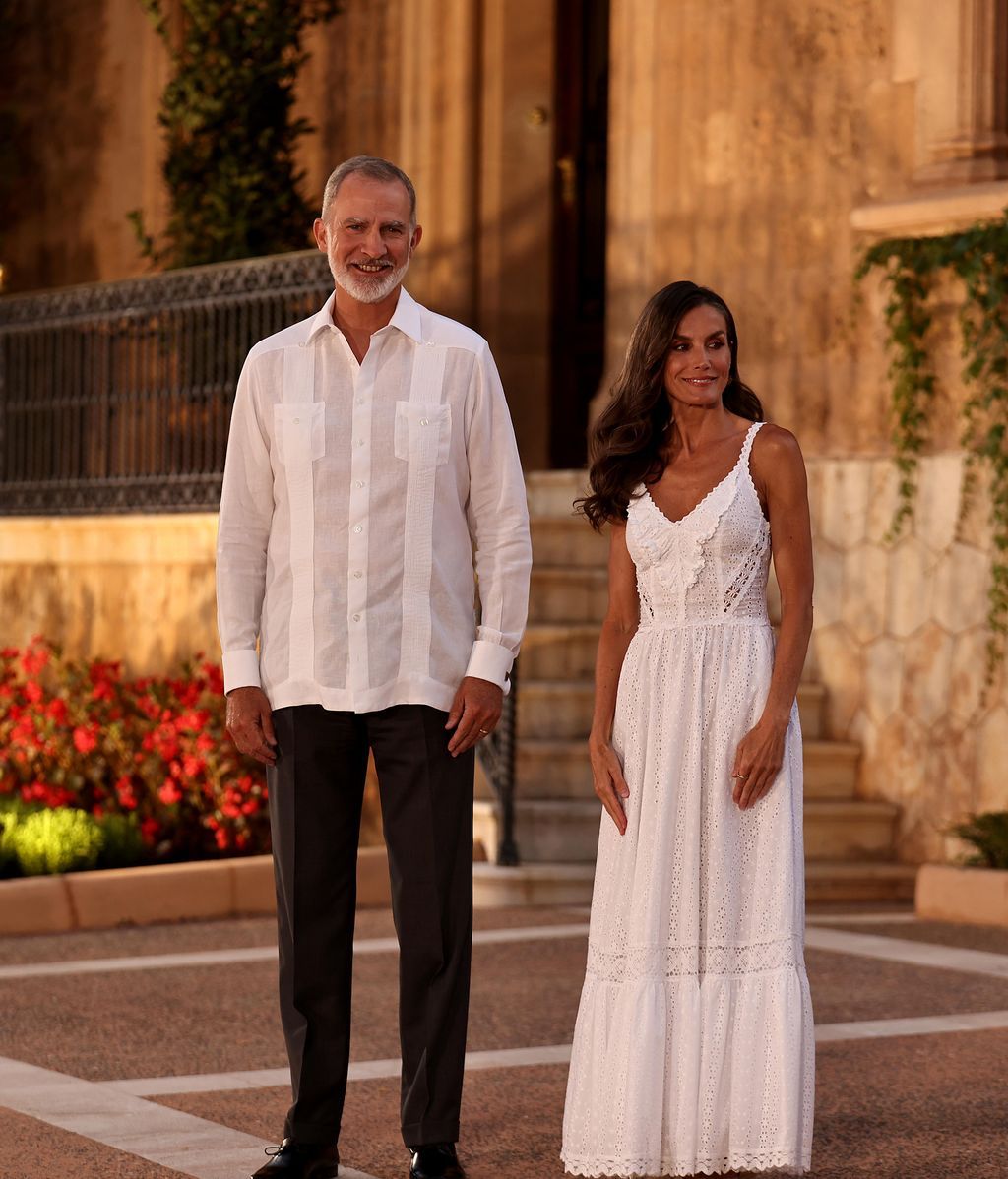 Los reyes en la recepción de Marivent este verano