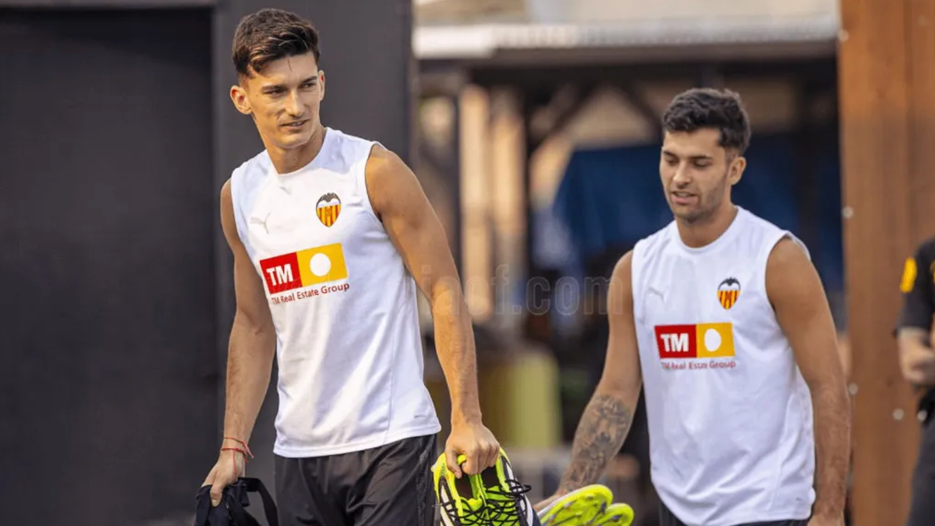 Pepelu entrenando junto a Hugo Duro