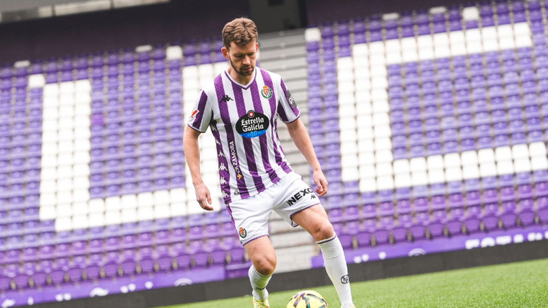 Vegard Erlien, en su presentación como jugador del Real Valladolid.