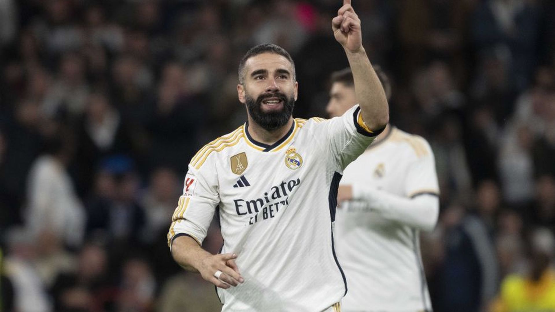Carvajal en un partido del Madrid