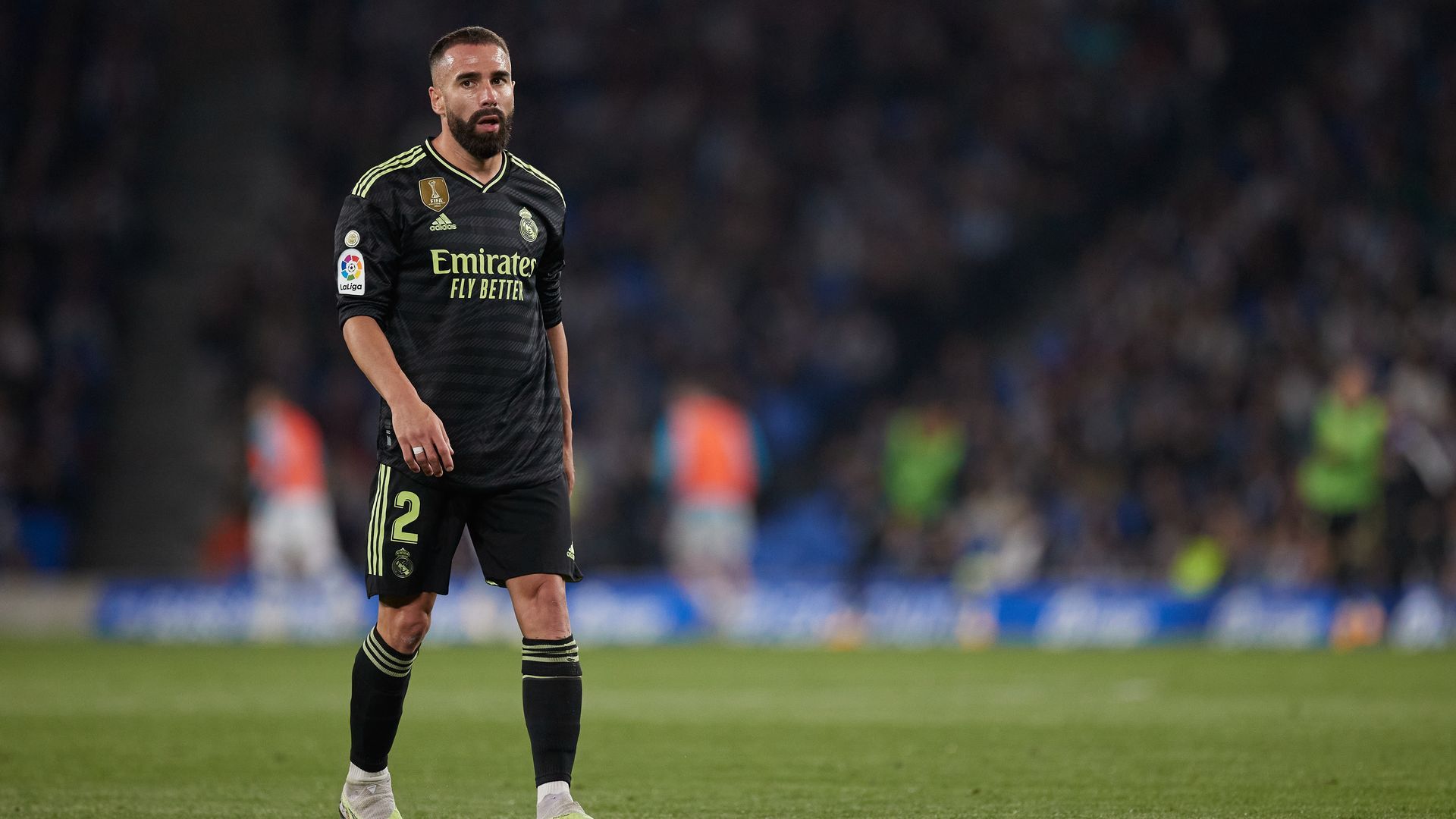 Dani Carvajal en un partido con el Madrid