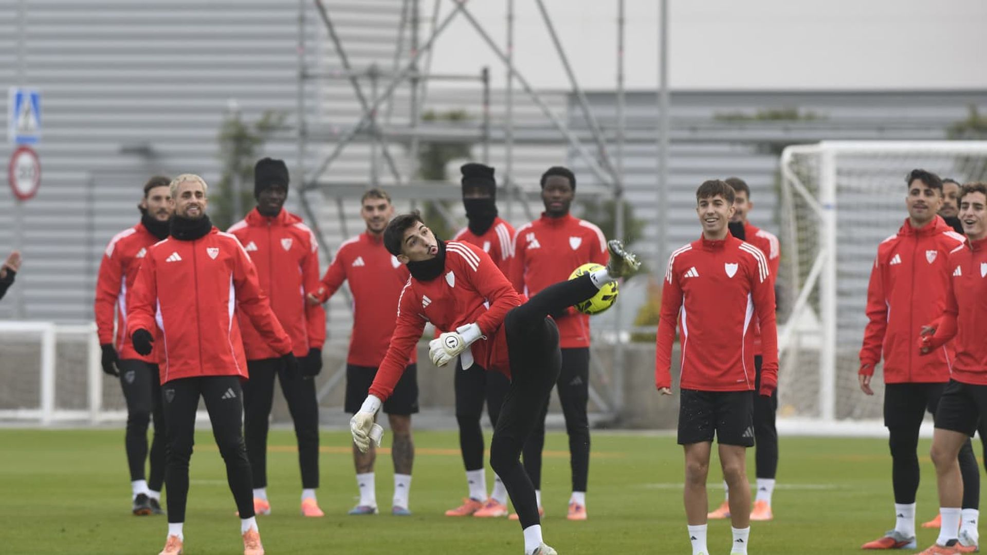 Imagen del último entrenamiento del Sevilla FC