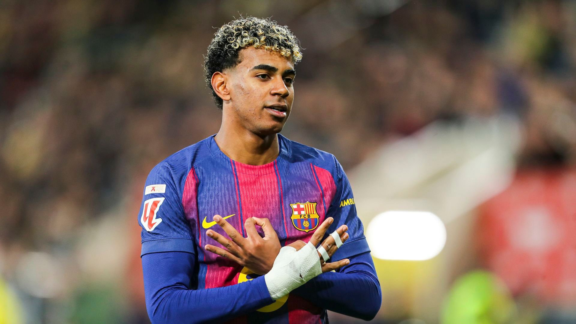 Lamine Yamal celebrando un gol con el FC Barcelona Lamine Yamal celebrando un gol con el FC Barcelona