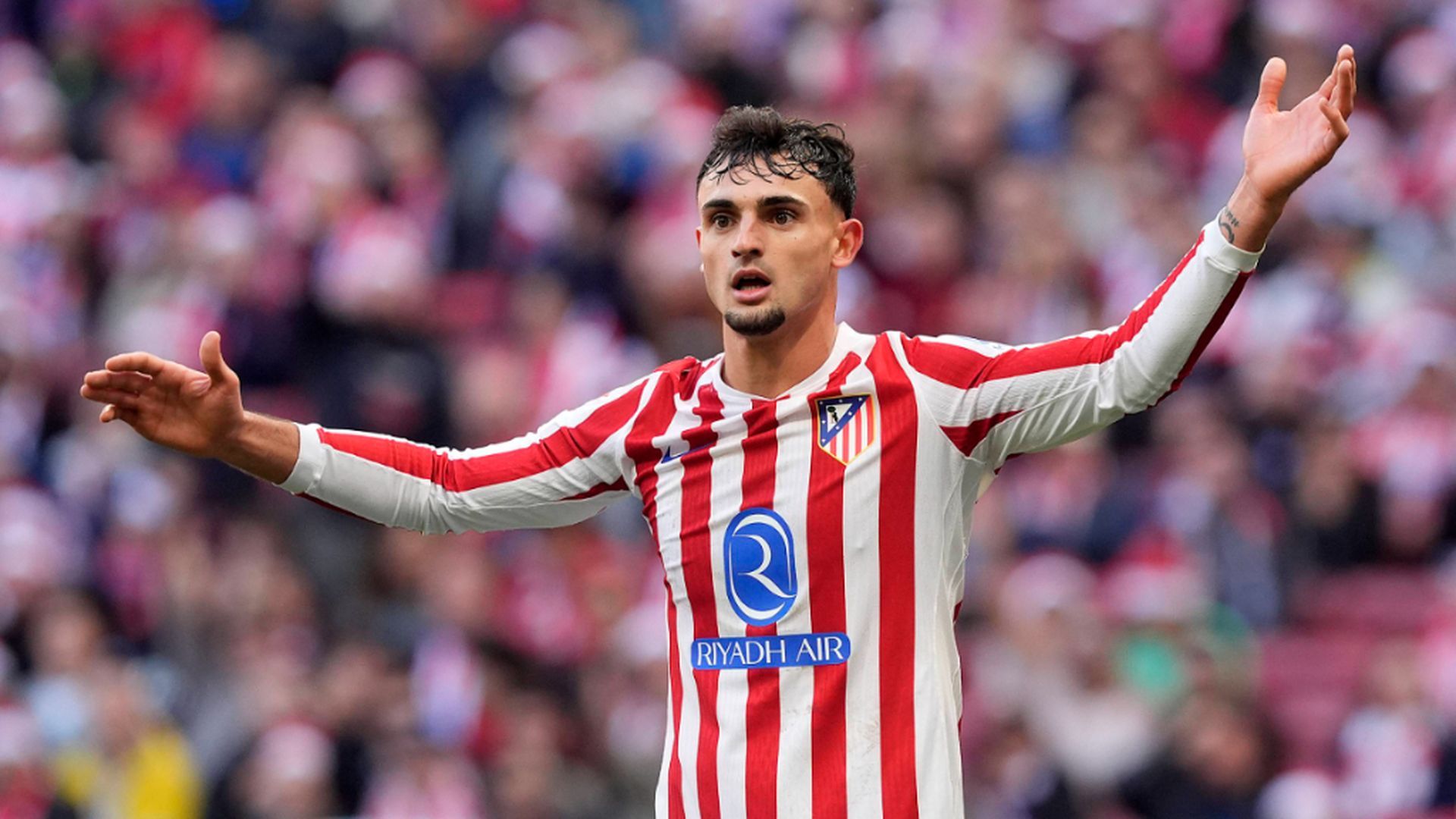 Marc Pubill en un partido del Atlético de Madrid