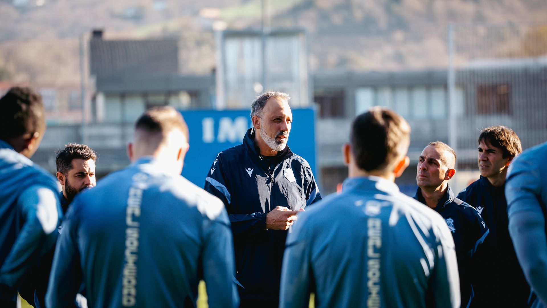 Matarazzo, durante un entrenamiento de la Real Sociedad. Matarazzo, durante un entrenamiento de la Real Sociedad.