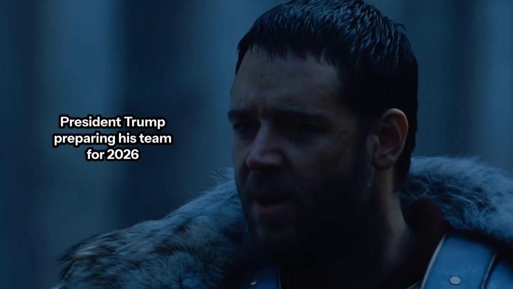 Trump da la bienvenida a 2026 convertido en Gladiator