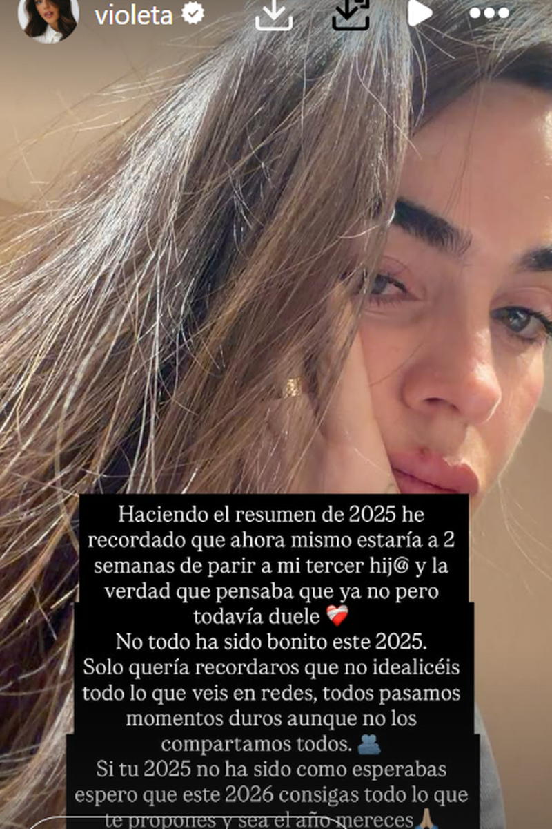 Violeta Mangriñán revela que ha sufrido un aborto este año