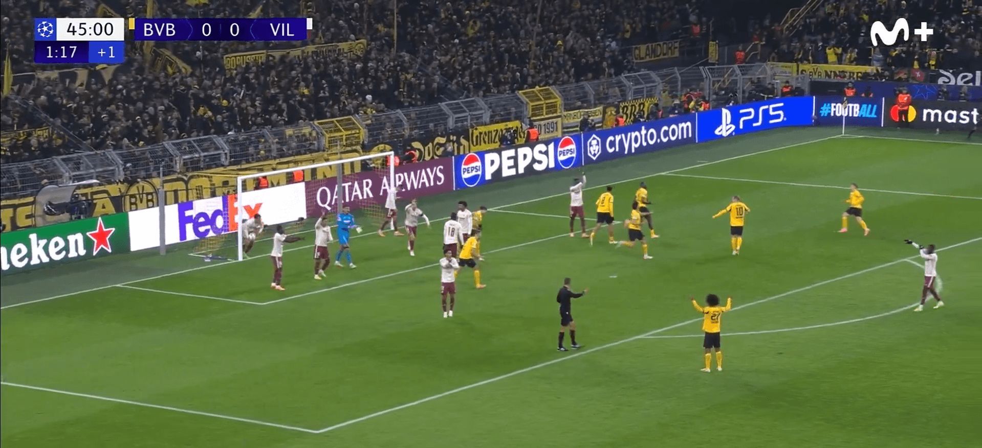 Gol de Serhou Guirassy al Villarreal. (Foto: Movistar)