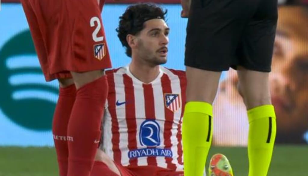  Cardoso se lesiona contra el Barça (Captura de Movistar)