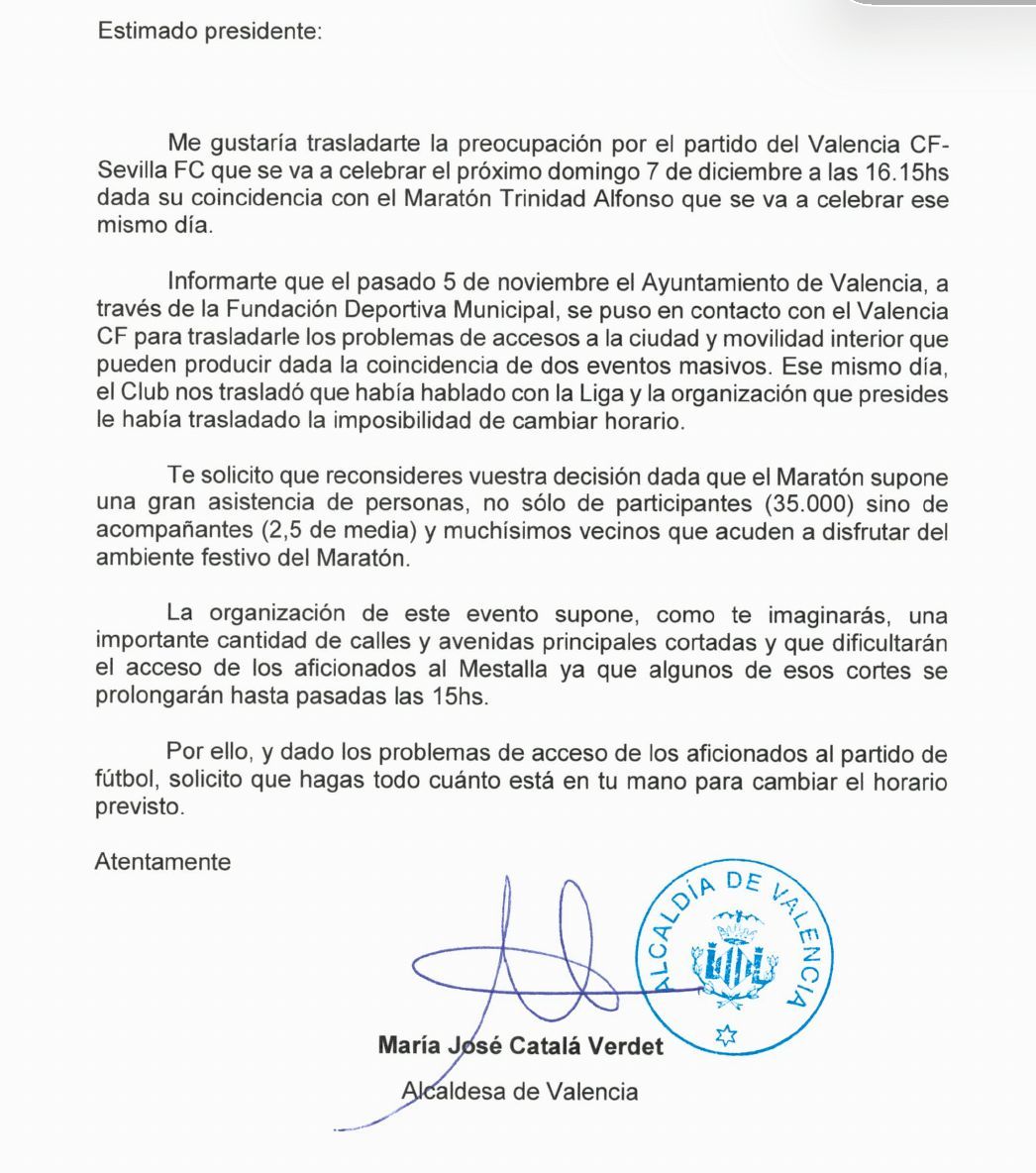 Carta de Catalá