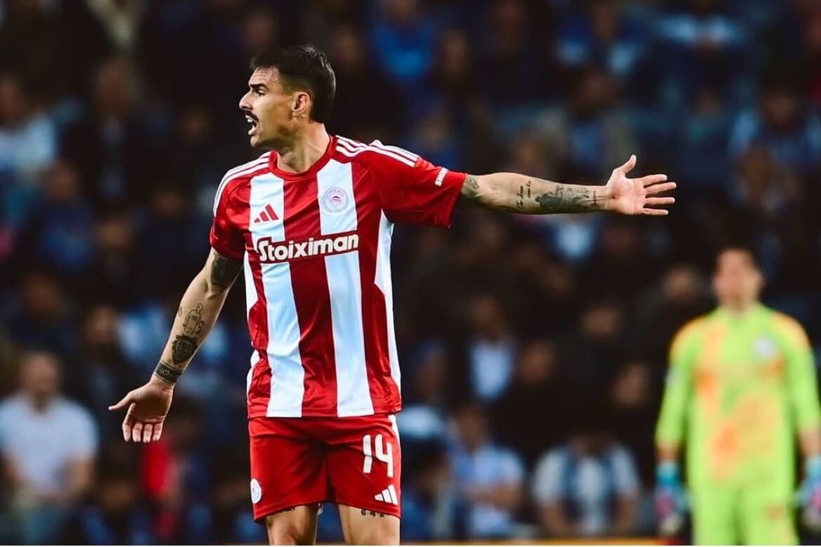  Dani García, centrocampista en el Olympiakos FC de Mendilibar, en acción.